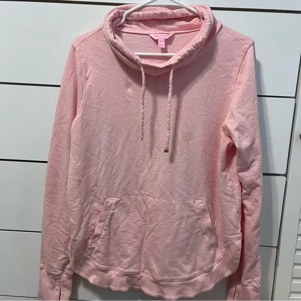 Lilly Pulitzer Pink Cowl Neck Pullover - Image 2