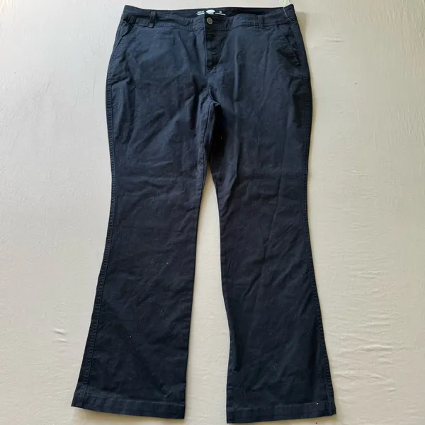 Old Navy black bootcut Khaki Pants - Image 3