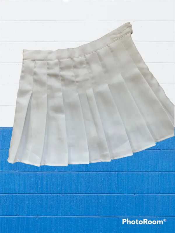 White Pleated Tennis Skort Skirt Womens Small - Image 7