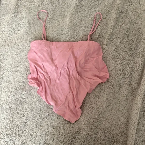 Zara Satin Effect Cropped Bandana Top - Image 2