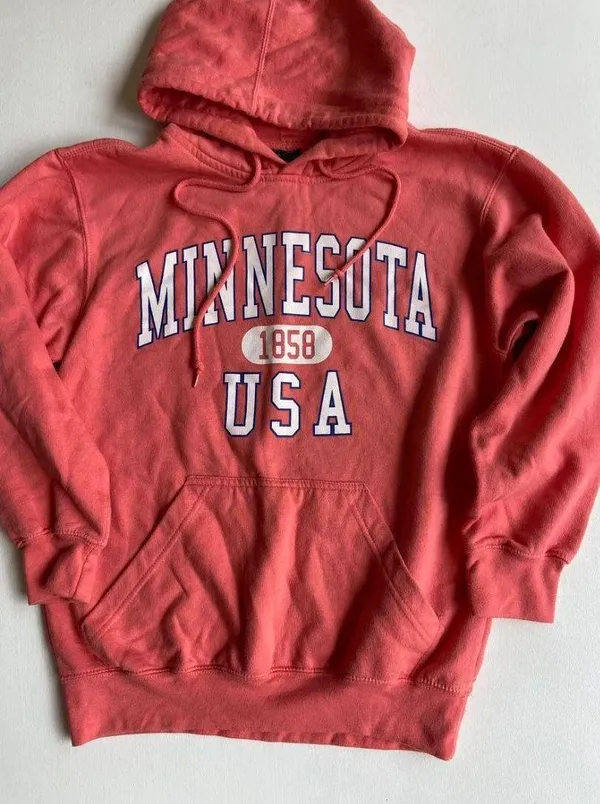 Minnesota Hoodie Red - Image 2