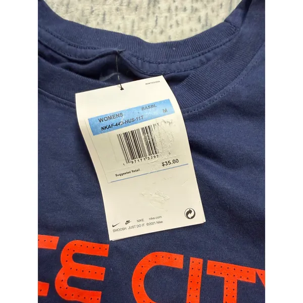 Nike Houston Astros Space City Connect T-Shirt Womens Medium Navy Blue‎ NKAF-443 - Image 4