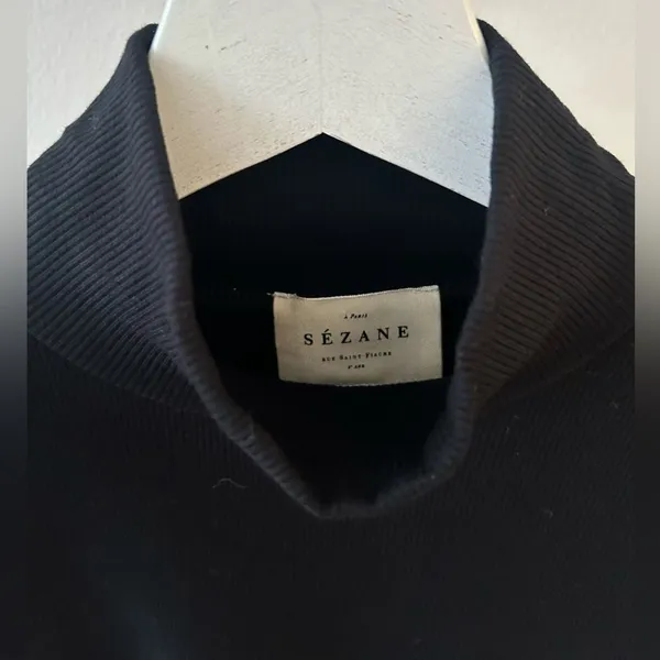 Sézane FELIX JUMPER in Black, M - Image 6