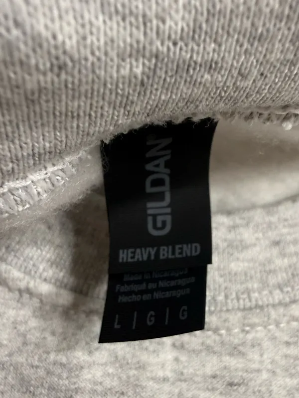 Gildan Light Gray Halloween Ghost Graphic Crewneck - Image 2