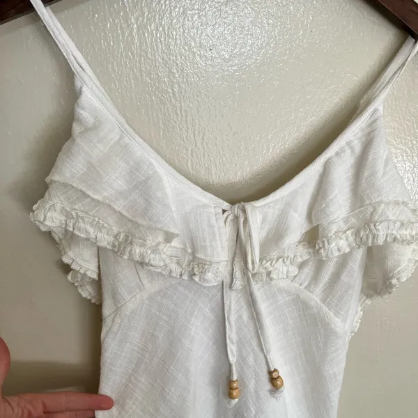 Free People Love Forever Mini Dress in Ivory - Image 5