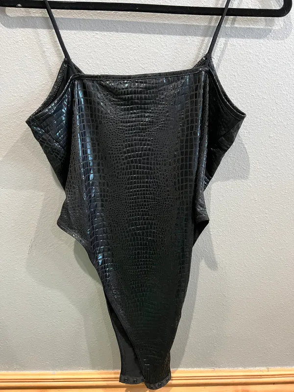 SheIn Black Snake Skin Body suit - Image 2