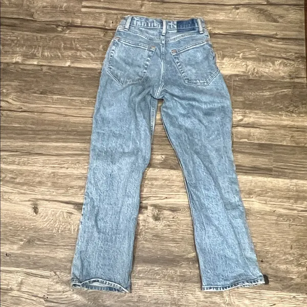 Abercrombie & Fitch Light Blue Straight Leg Jeans - Image 4