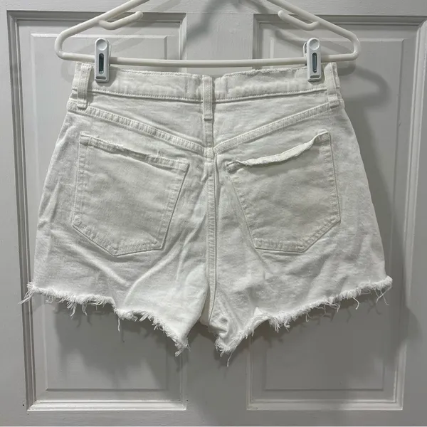 Abercrombie & Fitch Women’s The Cutoff Short Size 27/4 High Rise White Distress - Image 7
