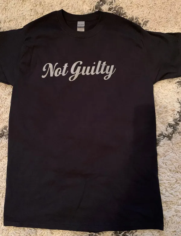 Not Guilty T Shirt Black Size XL - Image 2