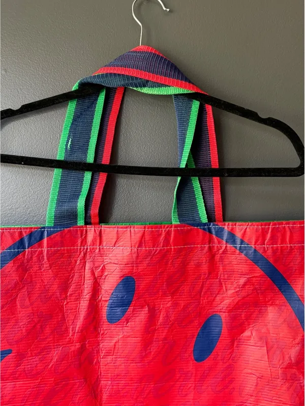 Aerie Reuseable Tote Bag with Smiley Face Design - Image 4
