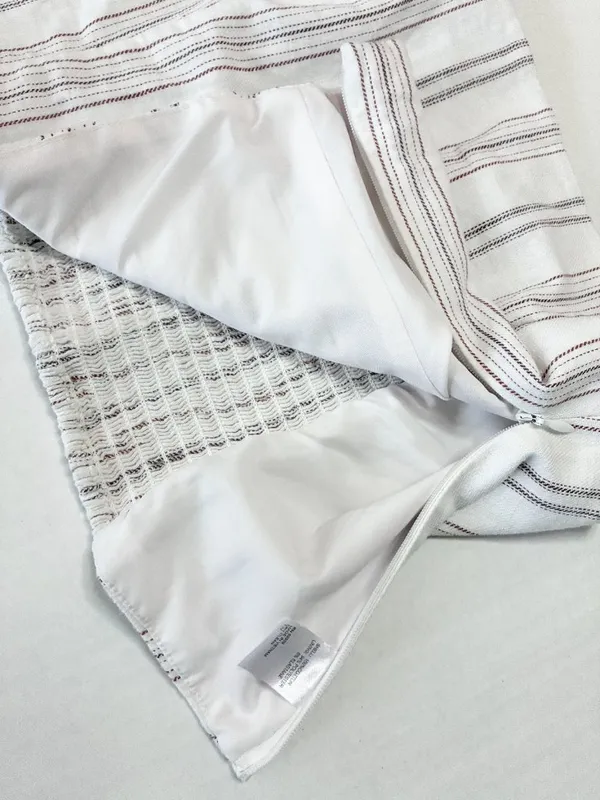 Antonio Melani Striped Crop Top 100% Cotton - Ivory / Bark - Size 12 - Image 8