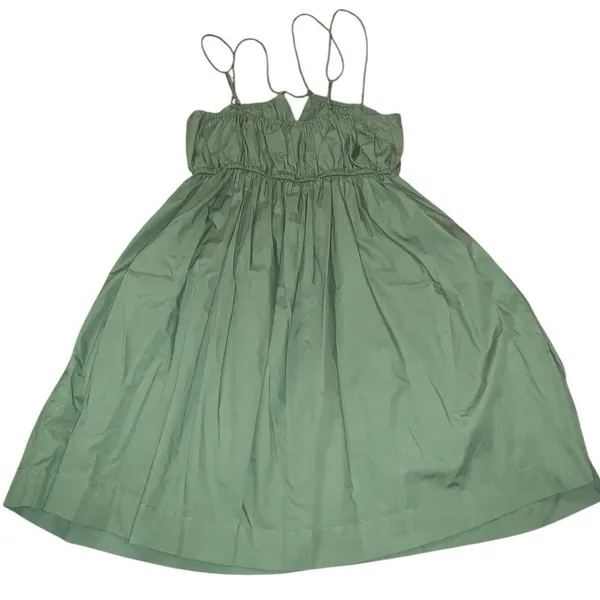 Abercrombie & Fitch Mini Dress Women Green Strappy Empire Waist Boho Feminine M - Image 2