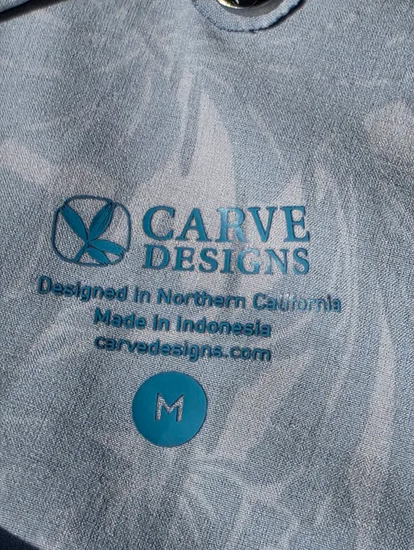 Carve Designs Palm Printl Shorts Blue Medium - Image 4