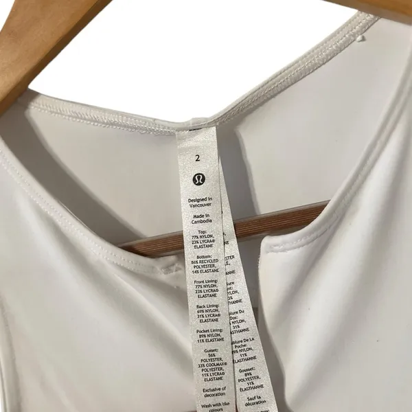 NWT LULULEMON Everlux Short Lined White Tennis 6” Tank Dress - Image 8