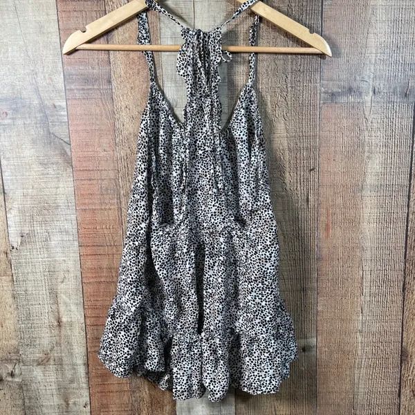 Victoria's Secret Animal Print Satin Babydoll Chemise Small Ruffle Tie Straps - Image 6