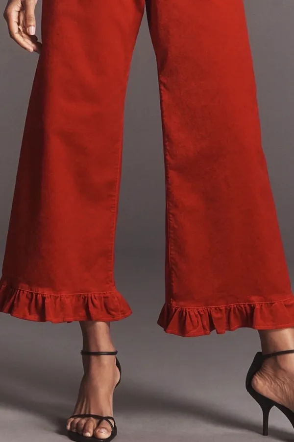 Anthropologie Maeve The Colette Crop Velvet Wide-Leg Pants:, Size 24 Tall - Image 5