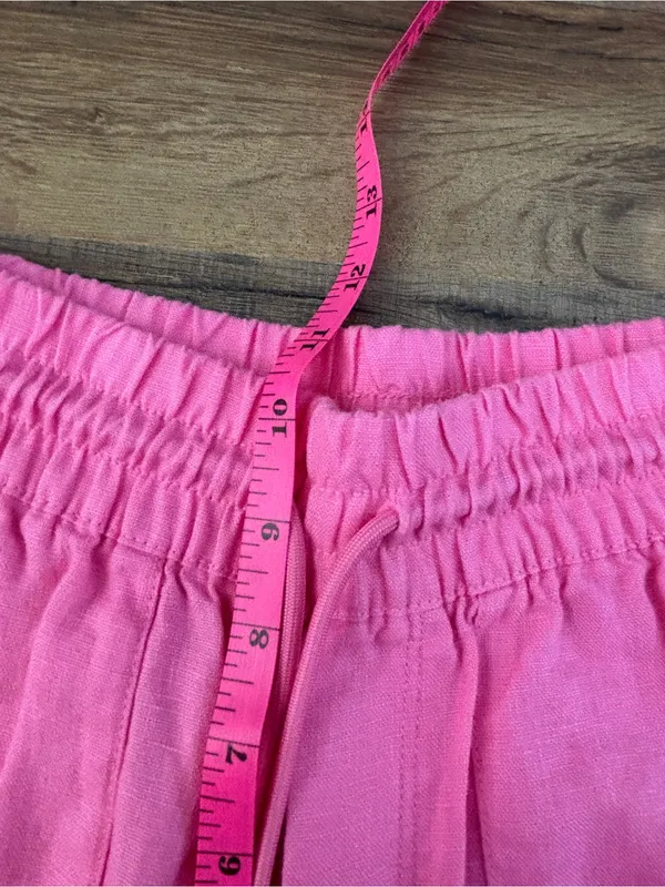 Athleta Retreat Linen High Rise Wide Leg Pant Raphanus Pink - Image 8