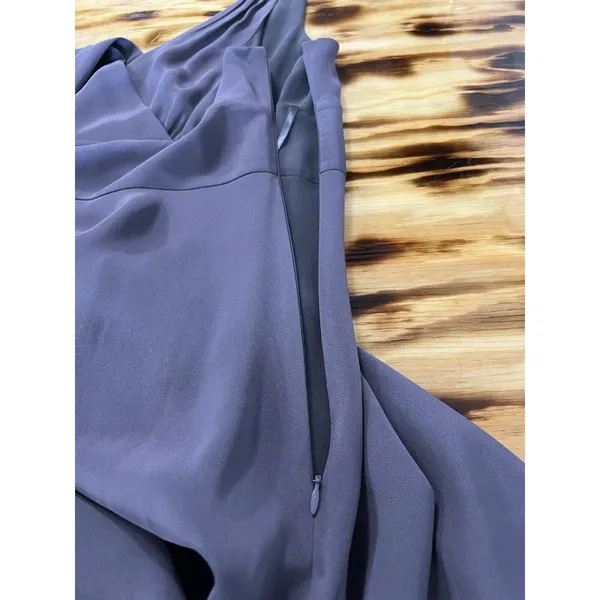 J Crew Purple Sophia Fit Flare Silk Midi Dress Women‎ Size 14 Formal Modern City - Image 8