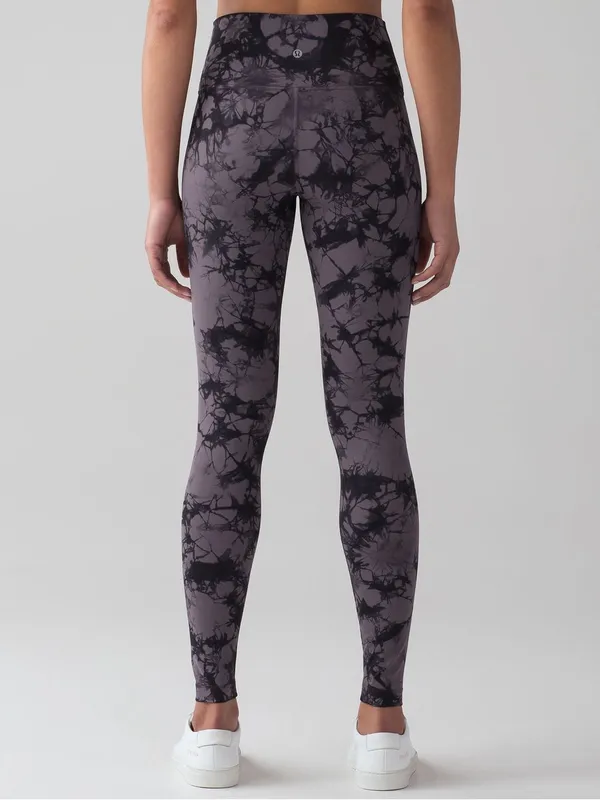 Lululemon Wunder Under Hi Rise‎ Leggings 10 Shibori Magnum Black Tie Dye - Image 2