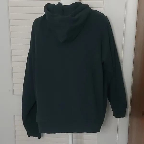 ASOS Dark Green Oversize Hoodie L Academia Classic Cozy Grandmacore Minimalist - Image 2