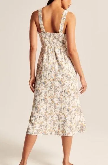 Abercrombie Cinched Neck Slip Midi Dress - Image 3
