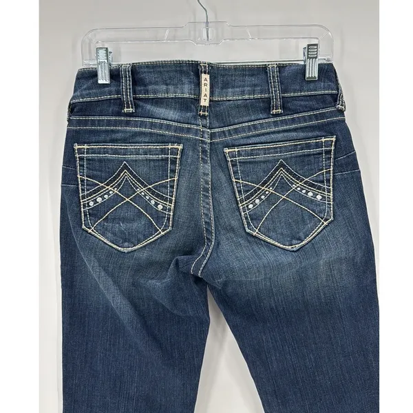 Ariat Spitfire Real Riding Jean size 28 bootcut dark wash western rodeo farm - Image 4