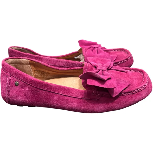 UGG Leather Fuchsia Pink Leather Bow Flats US 6 women’s - Image 7