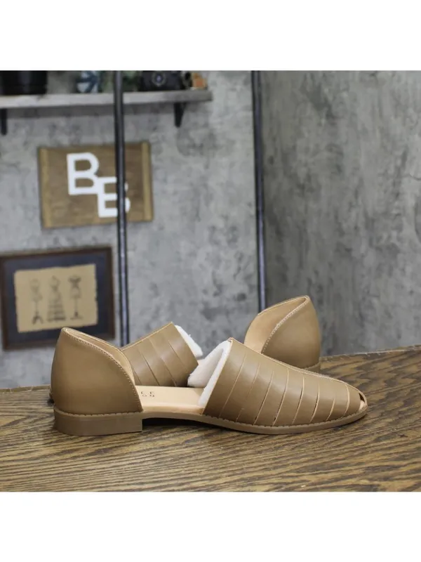 NWT Journee Collection Womens Anyah Flats Caged ANYAH Taupe Brown 10M - Image 7