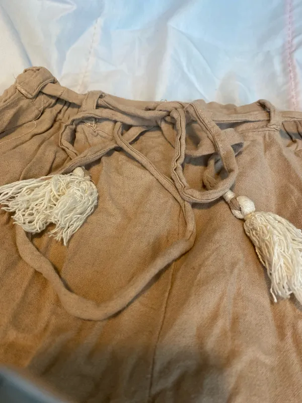 Brown linen pants - Image 3