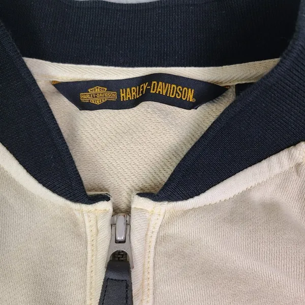Harley-Davidson Womens Medium‎ Embroidered Vintage Activewear Jacket Tan - Image 7