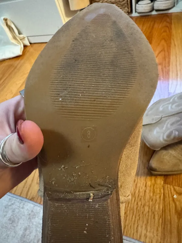 Grey Suede Western Target Cowboy Boots - Image 4