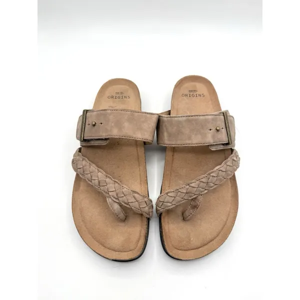 EARTH ORIGINS Onida Braided Toe-Post Leather Sandals Women Sz‎ 10 W US - Image 2