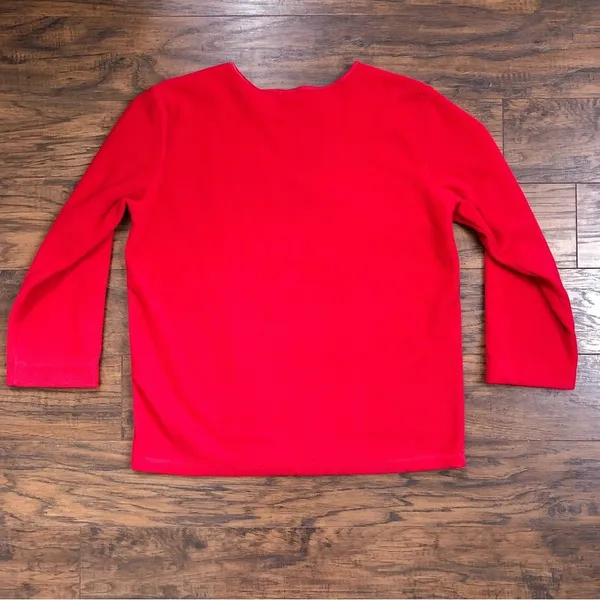 Disney • vintage fleece pullover tee red 101 Dalmatians puppies “Cool Friends” - Image 5