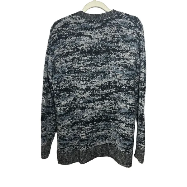 Athleta Sz S Westlake Textured Cardigan Sweater Gray Fog Camo Fine Merino Wool - Image 6