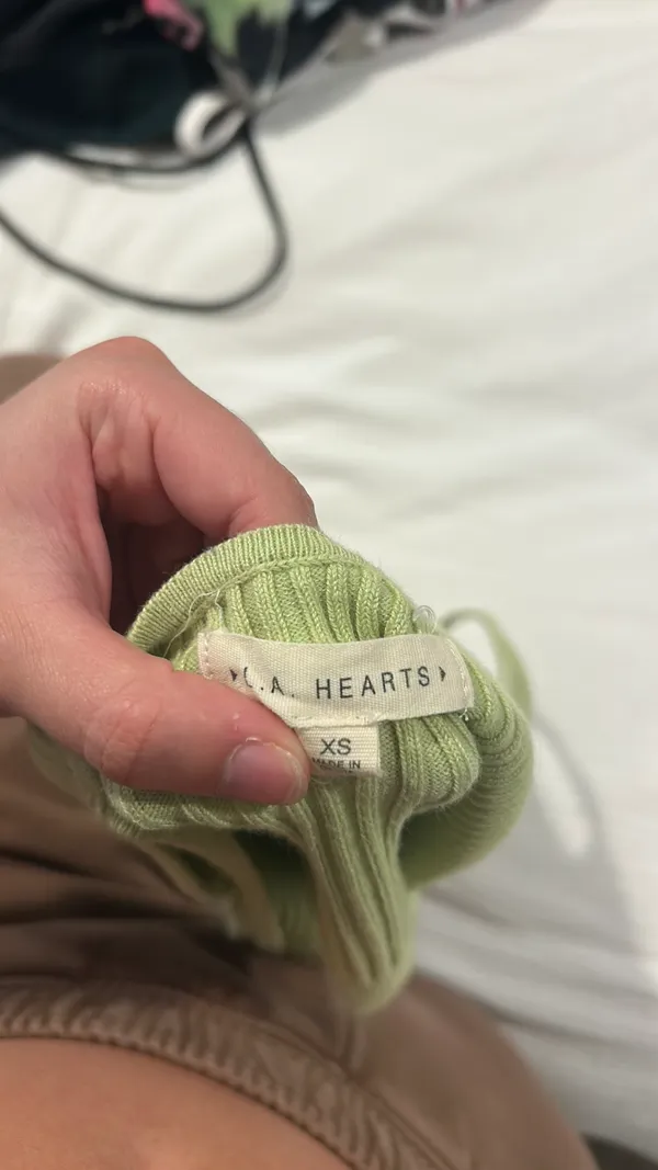 Green LA Hearts Top Crop PacSun - Image 3