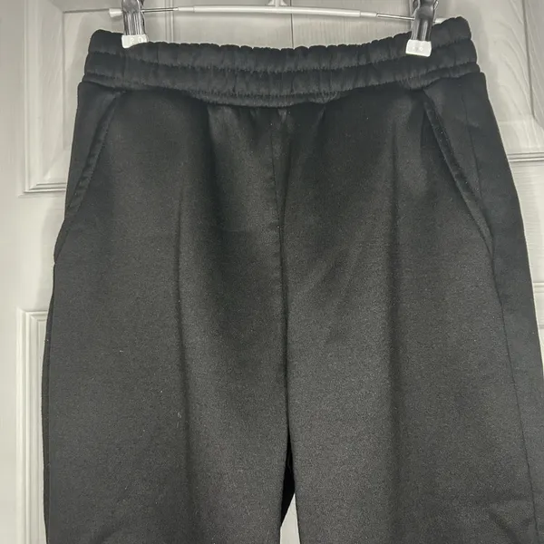 SheIn Black Jogger Sweatpants Small With Elastic Waistband and Cuffs - Image 3