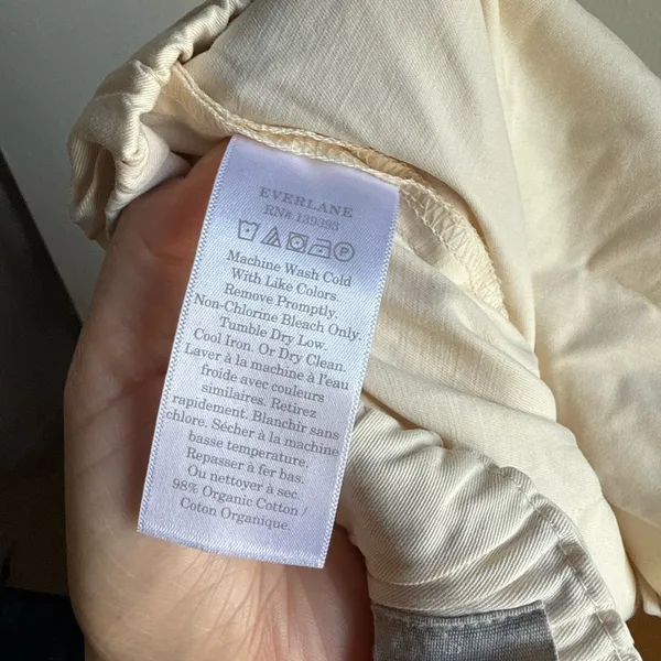 Everlane The Easy Pant Cotton Ivory Size Small - Image 8
