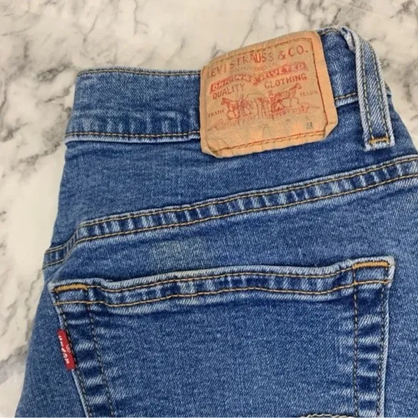 Levi’s 550 Classic Relaxed Bootcut Denim jeans Blue Size 14 90s Vintage Y2K - Image 4