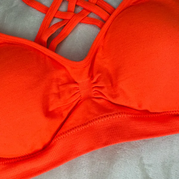 NEW Anemone Bright Orange Strappy Bralette - Image 4