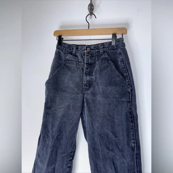 Vintage Dena Black Tapered Mom Gothic Hip Hop Jeans‎ Size 10 - Image 3