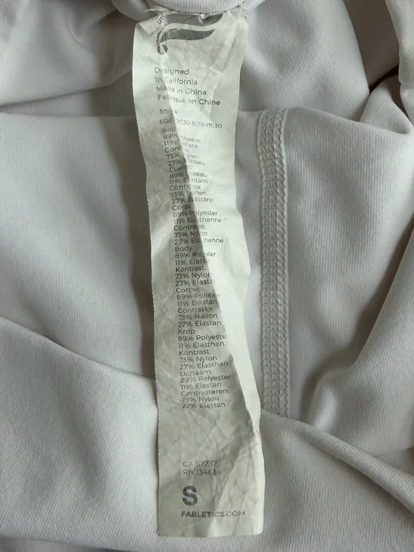 Fabletics White Flounce Skirt with Built In Shorts Size Small - Image 6