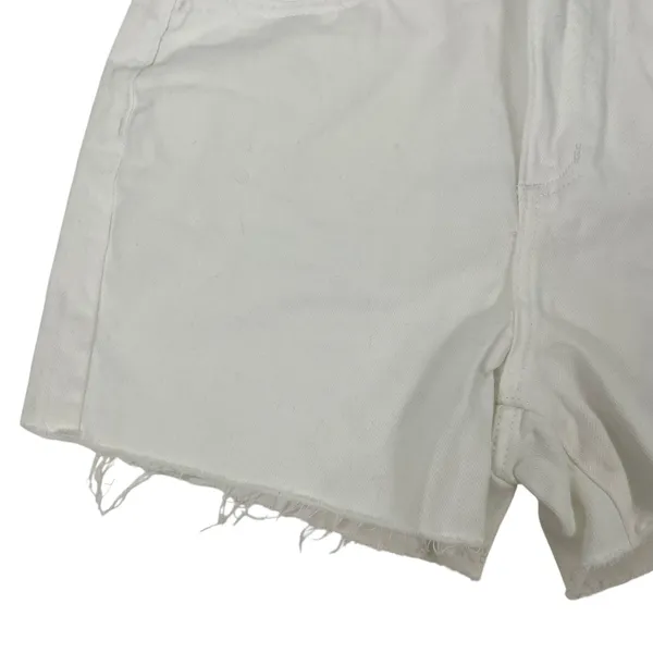 Universal Threads High Rise Cotton Boyfriend Shorts White Size 0 - Image 6