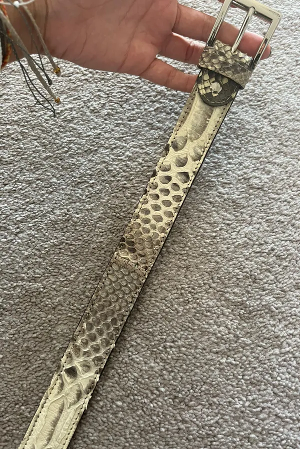 Snakeskin Italian Belt - Image 3