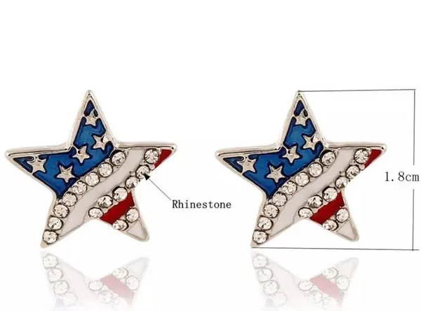 💥$2💥 American Flag Star Stud Earrings Multiple - Image 5
