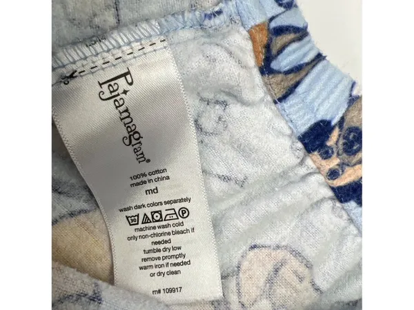Pajamagram Medium Dog Tired Cotton Flannel Pajamas 2-Pc Blue 100% Cotton Womens - Image 4
