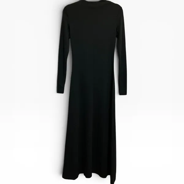 COS Black Cowl Neck Long Sleeve Maxi Dress Modal Blend XS‎ Minimalist Modern - Image 4