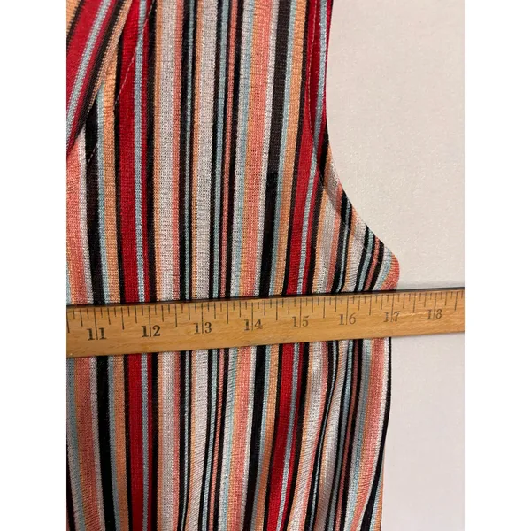 Zara Trafaluc Maxi Dress Womens S Multi-Color‎ Striped Knit Boho Beach Summer - Image 8