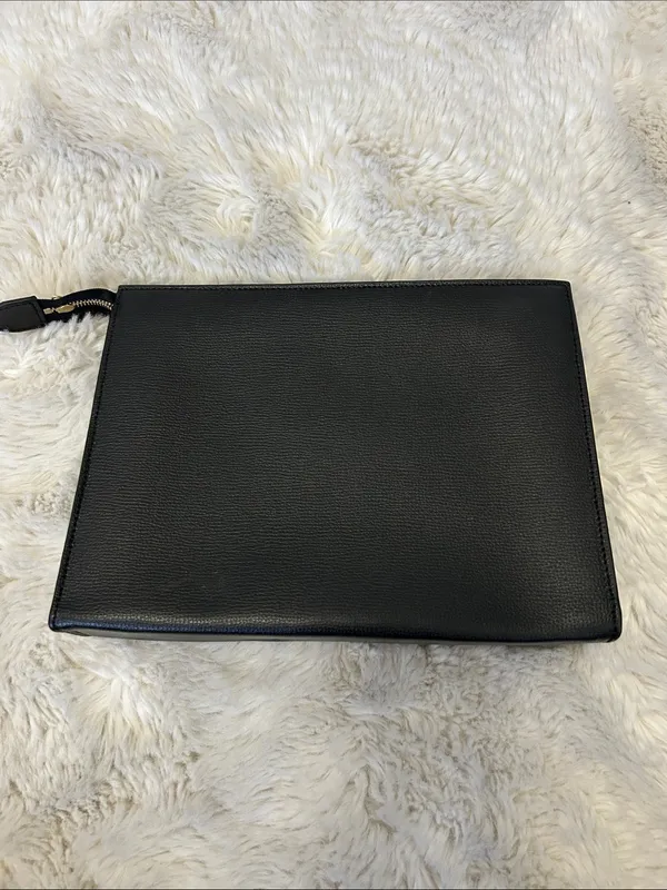Henri Bendel Black Saffiano Leather Clutch - Image 3
