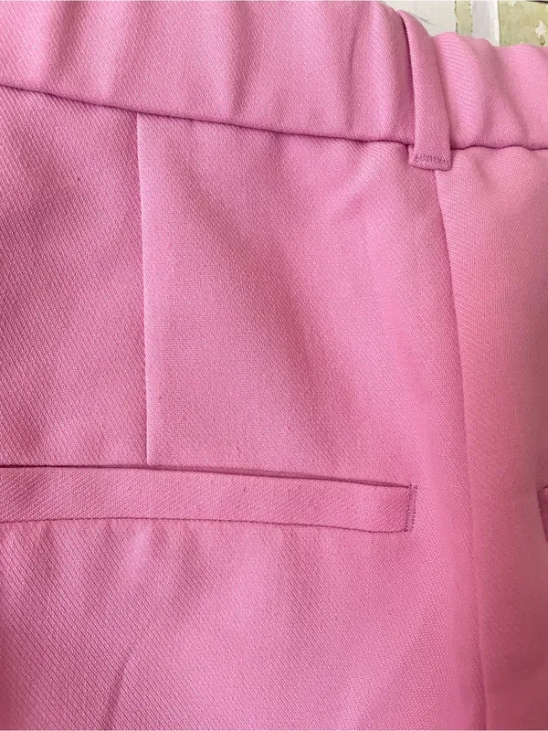 Abercrombie & Fitch Pink Sloane Tailored Premium Crepe Wide Leg Pants 6/28 - Image 5