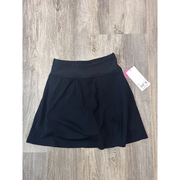 Yogalicious Nudetech Rib & Tonic Skort Black XS Tennis Skirt UPF 50+ SKY4348 NEW - Image 2